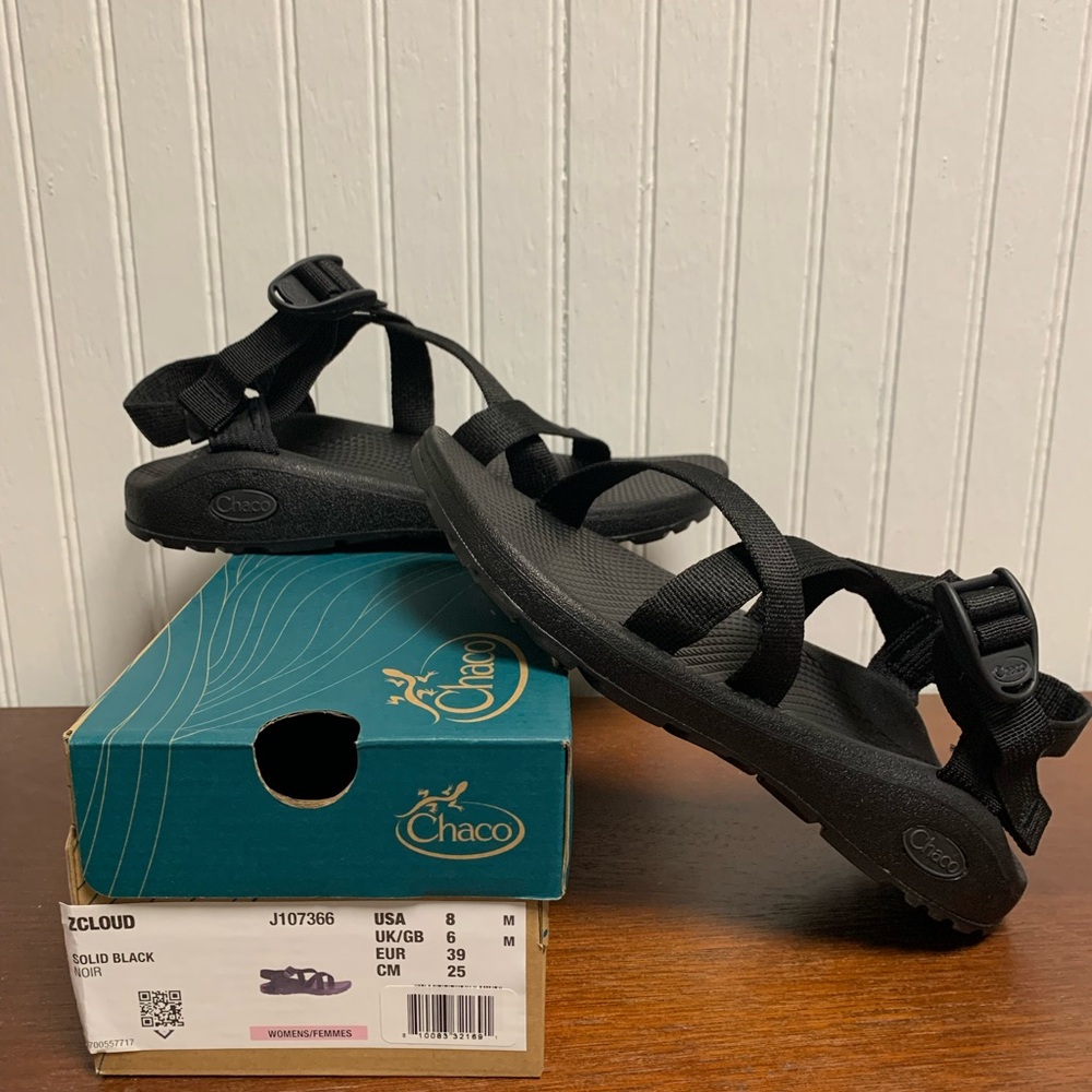 Chaco Solid Black Z/Cloud Sandals